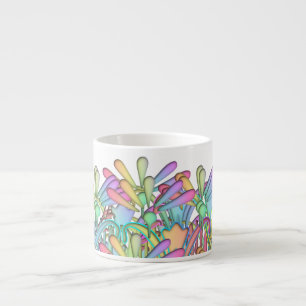 Pastell Blumenmuster Espressotasse