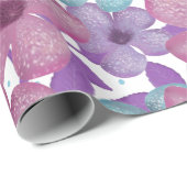 Pastell-Blumenmuster Geschenkpapier (Rolleneckpunkt)