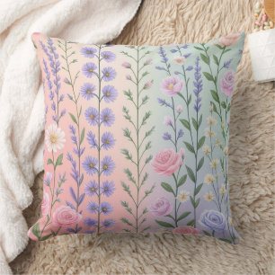 Pastell-Blumenmuster Kissen