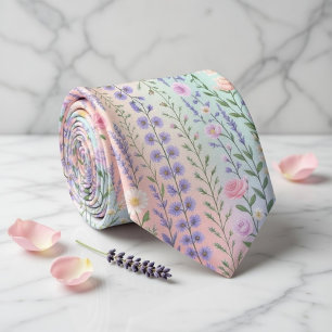 Pastell-Blumenmuster Krawatte