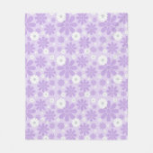 Pastell-Blumenmuster LAVENDel Fleecedecke (Vorderseite)