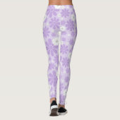 Pastell-Blumenmuster LAVendel Leggings (Rückseite)