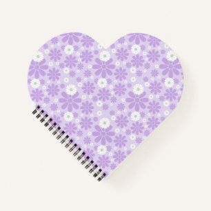 Pastell-Blumenmuster LAVendel Notizblock