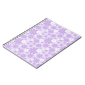 Pastell-Blumenmuster LAVendel Notizblock (Linke Seite)