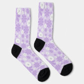 Pastell-Blumenmuster LAVENDel Socken (Rechts)