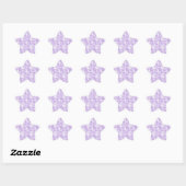 Pastell-Blumenmuster LAVendel Stern-Aufkleber (Blatt)