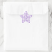 Pastell-Blumenmuster LAVendel Stern-Aufkleber (Tasche)