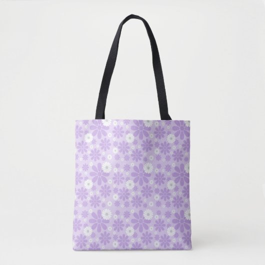 Pastell-Blumenmuster LAVendel Tasche (Vorderseite)
