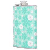 Pastell-Blumenmuster MINT Flachmann (Links)