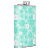 Pastell-Blumenmuster MINT Flachmann (Rechts)