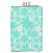 Pastell-Blumenmuster MINT Flachmann (Rückseite)