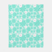 Pastell-Blumenmuster MINT Fleecedecke (Vorderseite)