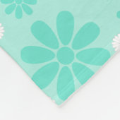Pastell-Blumenmuster MINT Fleecedecke (Ecke)
