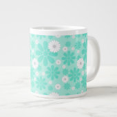 Pastell-Blumenmuster MINT Jumbo-Tasse (Vorderseite Rechts)