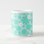 Pastell-Blumenmuster MINT Jumbo-Tasse (Vorderseite)