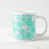 Pastell-Blumenmuster MINT Jumbo-Tasse (Rechts)