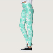 Pastell-Blumenmuster MINT Leggings (Links)