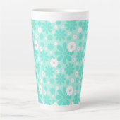 Pastell-Blumenmuster MINT Milchtasse (Vorderseite)