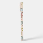 Pastell-Blumenmuster – Sanfte ästhetische Blume iPhone Hülle (Linke Seite)