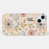 Pastell-Blumenmuster – Sanfte ästhetische Blume iPhone Hülle (Rückseite (Horizontal))