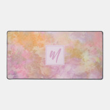 Pastell-Blumenmuster-schickes-Schrift-Monogramm