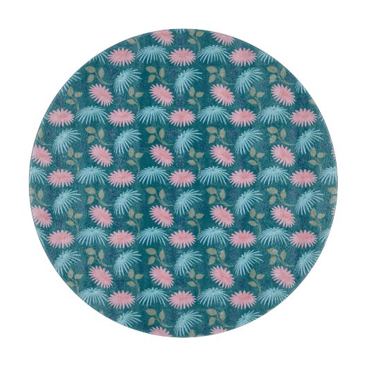 Pastell-Blumenmuster  Schneidebrett (Vorderseite)