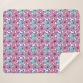 Pastell-Blumenmuster |  Sherpadecke (Vorderseite (Horizontal))