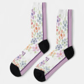 Pastell-Blumenmuster Socken (Linkes Detail)