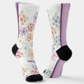Pastell-Blumenmuster Socken (Gewinkelt)