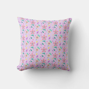 Pastell-Blumenmuster – Süße Wasserfarbe-Floral Des Kissen