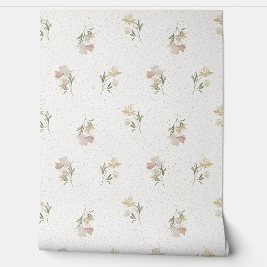 Pastell-Blumenmuster-Tapete Tapete (Abrollen)