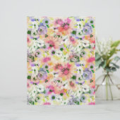 Pastell-Blumenpapier (Stehend Vorderseite)