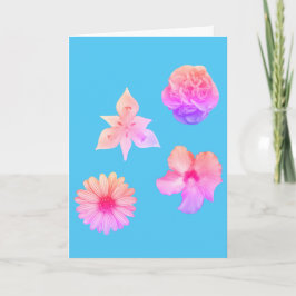 Pastell-Blumenstrauß-Karte Karte