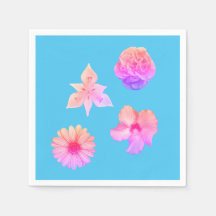 Pastell-Blumenstrauß-Papier-Tischdecken