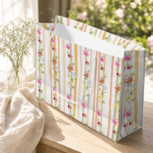 Pastell-Blumenstreifen-Gartenparty-Große Geschenkt