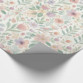 Pastell-Blumenverpackungspapier Geschenkpapier (Ecke)