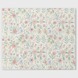 Pastell-Blumenverpackungspapier Geschenkpapier