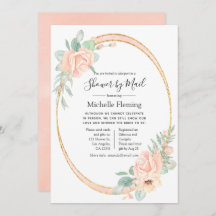 Pastell Blush Floral Baby oder Brautparty per Mail