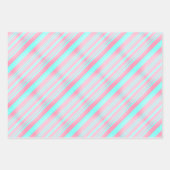 Pastell Blush Pink Baby Blue Lavender Green Oaster Geschenkpapier Set (Vorderseite)