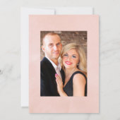 Pastell Blush Pink Bloral Wedding Foto Einladung (Rückseite)