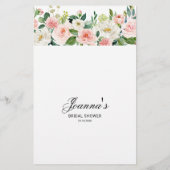 Pastell Blush Pink Brautparty Game Guess Wer (Rückseite)