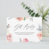 Pastell Blush Pink Brautparty Geschenkkartei Begleitkarte (Stehend Vorderseite)