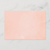 Pastell Blush Pink Brautparty Geschenkkartei Begleitkarte (Rückseite)