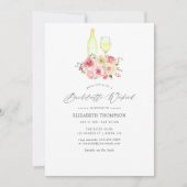 Pastell Blush & Yellow Floral Bachelorette Wochene Einladung (Vorderseite)