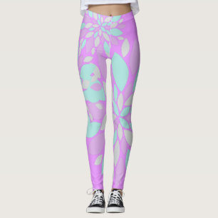 Pastell-Blüten-Blumenmuster-Leggings Leggings