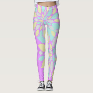 Pastell-Blüten-Blumenmuster-Leggings Leggings