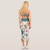 Pastell-Blüten Capri Leggings (Rückseite)