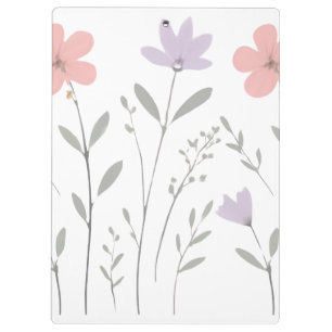 Pastell-Blüten-Schreibunterlagen für Teenager-Mädc Klemmbrett