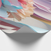 Pastell-Blüten-Wirbel Geschenkpapier (Ecke)