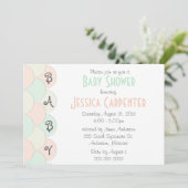 Pastell bogt Babyparty-Einladungen aus Einladung (Stehend Vorderseite)